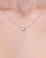 0.05ct Diamond Bezel Necklace 14k White Gold Necklaces Princess Bride Diamonds