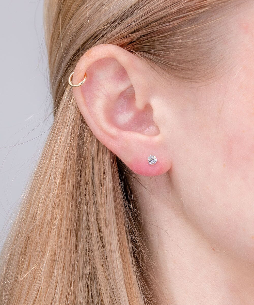0.39ct F+ VS+ Round Lab Diamond Martini Studs Earrings Princess Bride Diamonds 