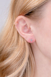 0.49cttw Natural Diamond Heart Studs Earrings Princess Bride Diamonds 