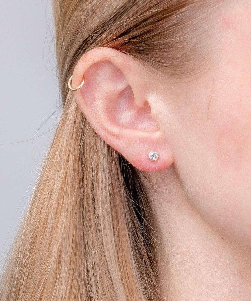 0.51ct F+ VS+ Round Lab Diamond Martini Studs Earrings Princess Bride Diamonds 