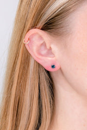 0.72ct Blue Treated Natural Diamond Studs Earrings Princess Bride Diamonds