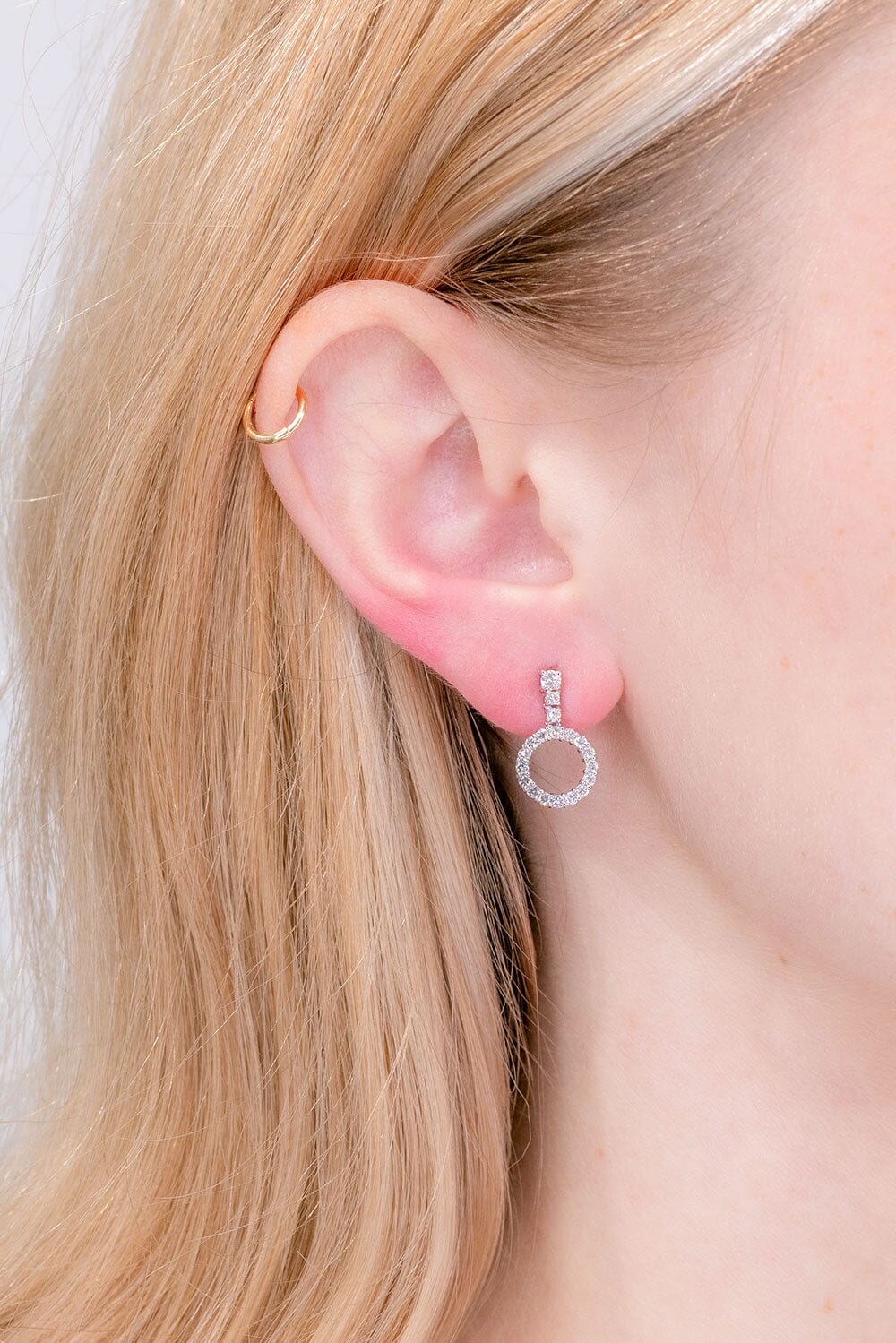 0.75cttw Diamond Circle Earrings Earrings Princess Bride Diamonds