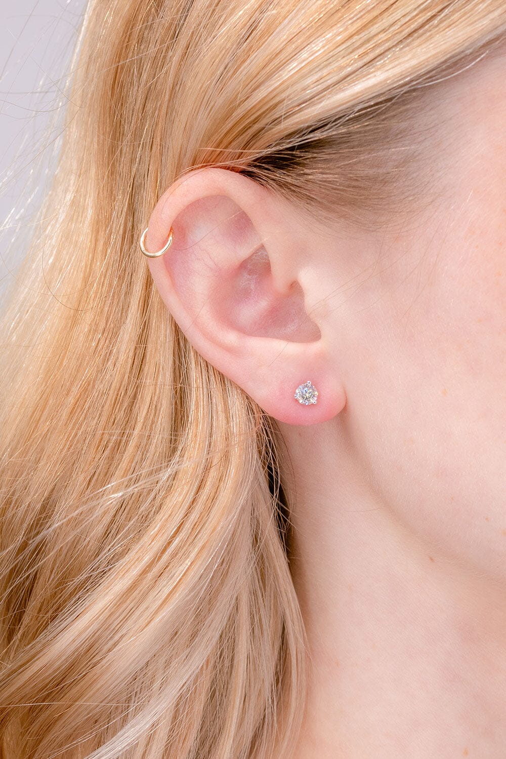 0.80cttw H-SI2 Natural Diamond Studs Earrings Princess Bride Diamonds