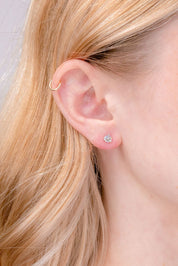0.80cttw H-SI2 Natural Diamond Studs Earrings Princess Bride Diamonds