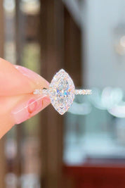 1.01ct D-VS1 Marquise Lab Diamond Leilani Engagement Rings Princess Bride Diamonds