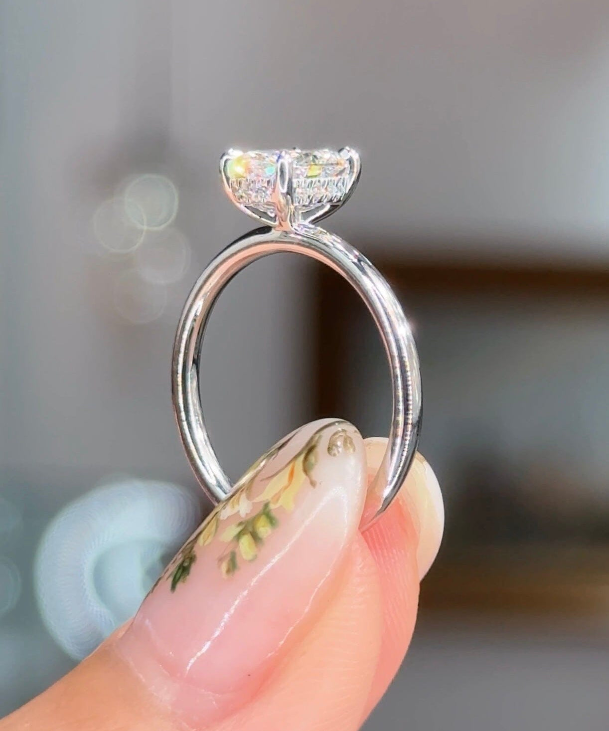 1.01ct D-VS1 Oval Lab Diamond Kayla Engagement Rings Princess Bride Diamonds 