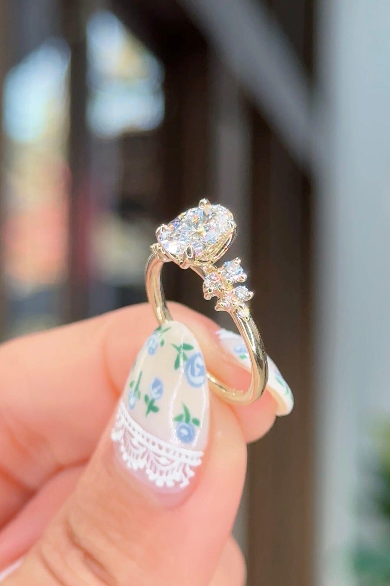 1.01ct D-VS1 Oval Lab Diamond Nova Engagement Rings Princess Bride Diamonds
