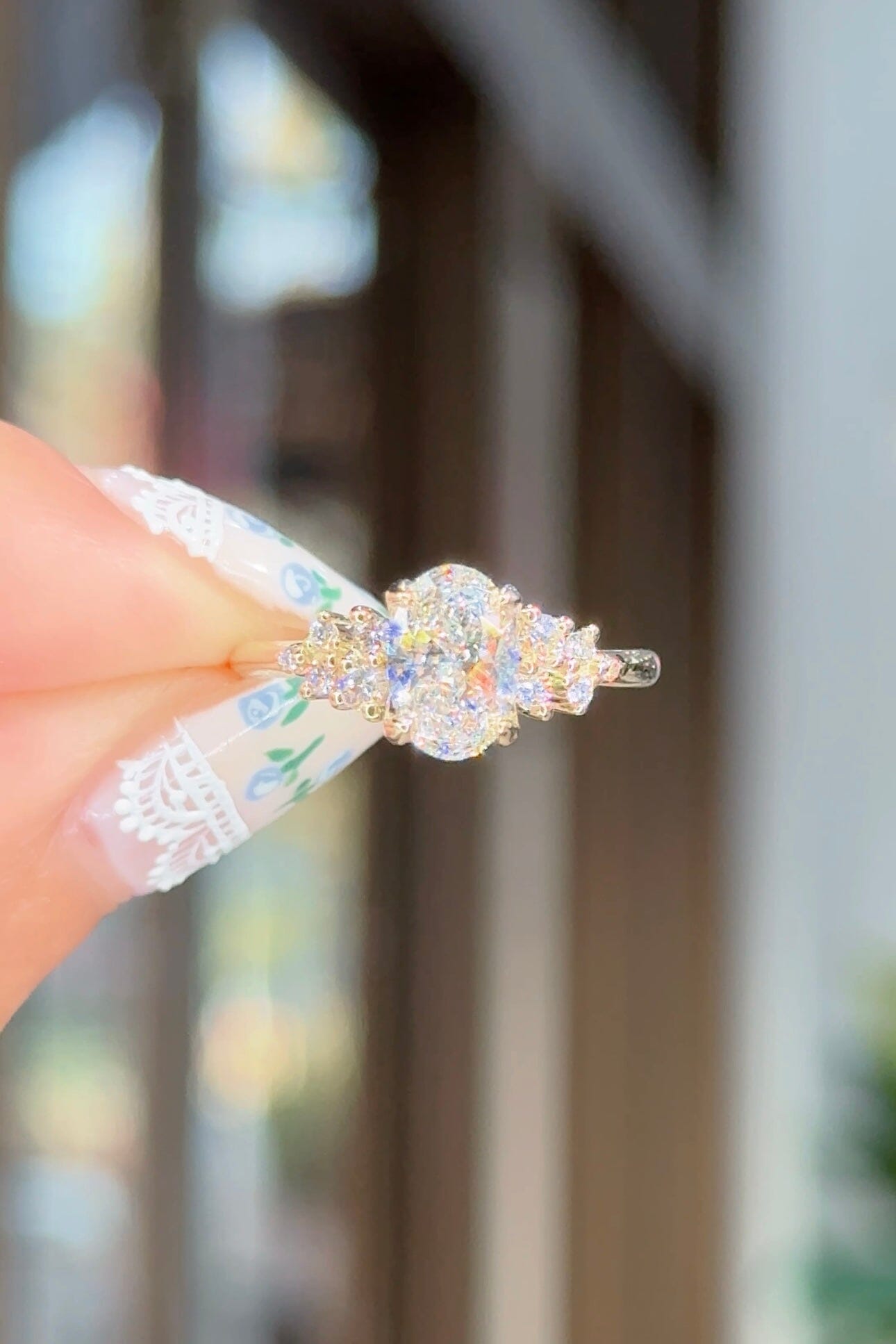 1.01ct D-VS1 Oval Lab Diamond Nova Engagement Rings Princess Bride Diamonds