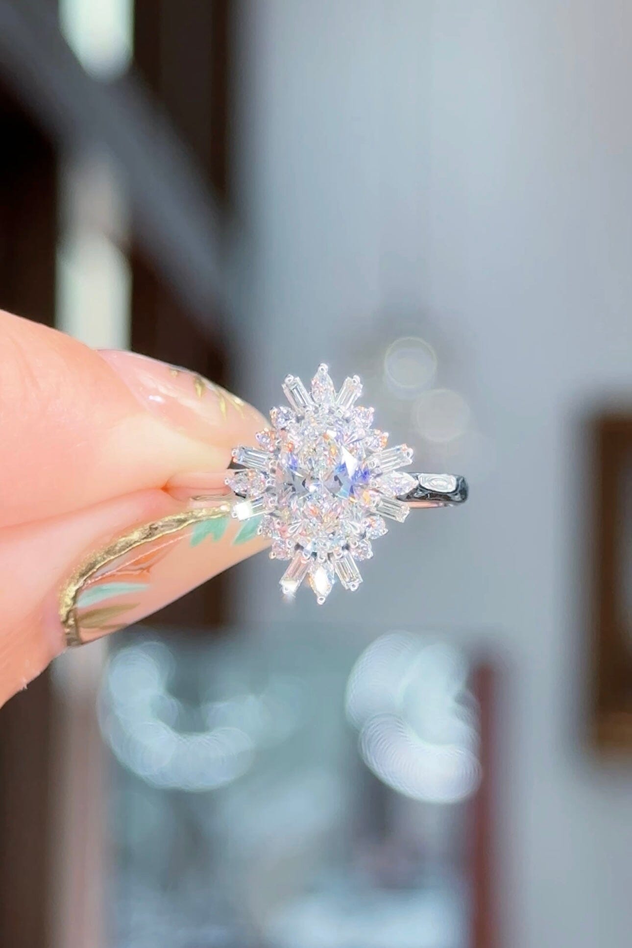 1.03ct D-VS1 Oval Lab Diamond Sunnie Engagement Rings Princess Bride Diamonds