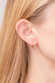10mm Pavé Huggies 14k Yellow Gold Earrings Princess Bride Diamonds
