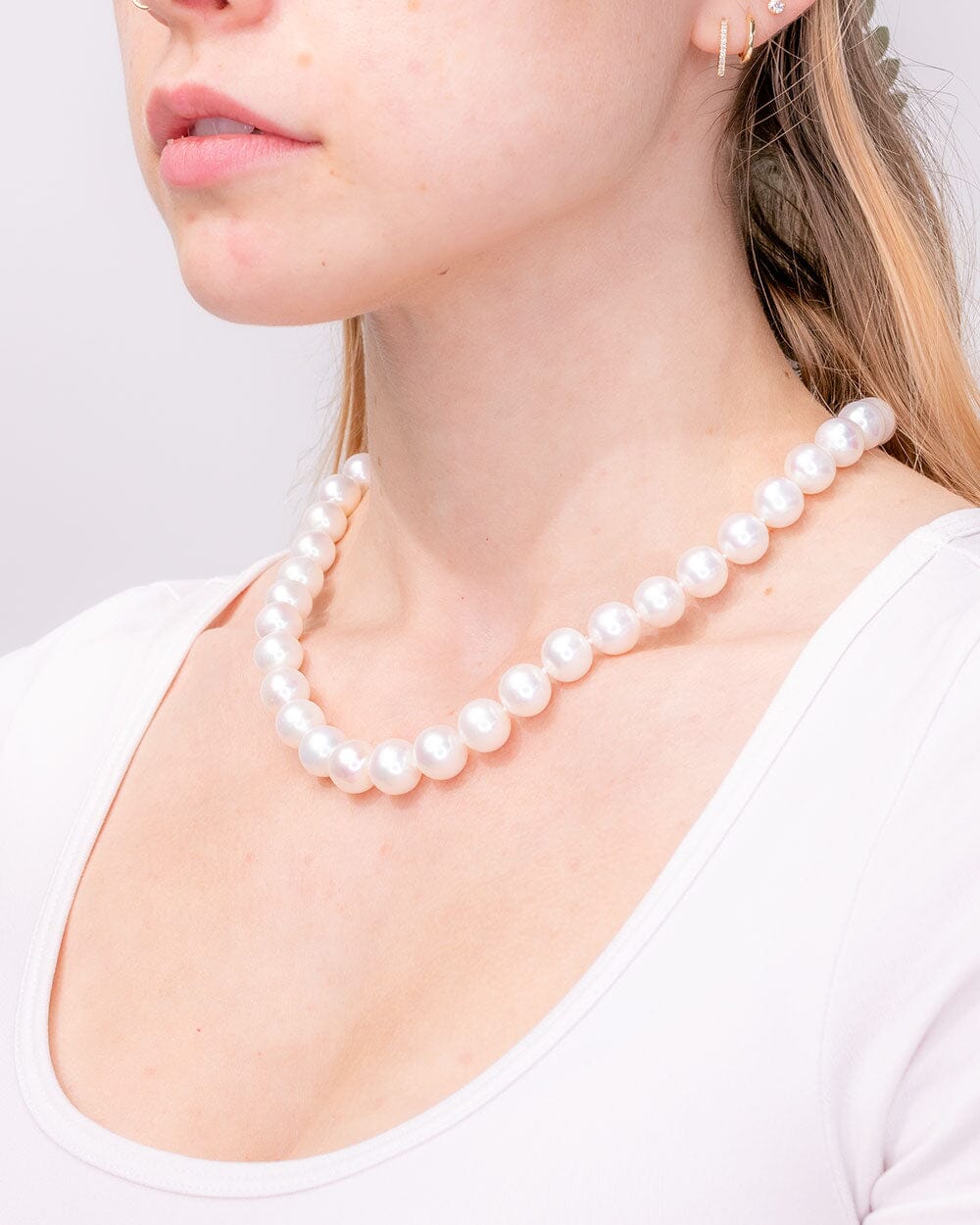 11mm Pink Cream Pearl Necklace Necklaces Princess Bride Diamonds