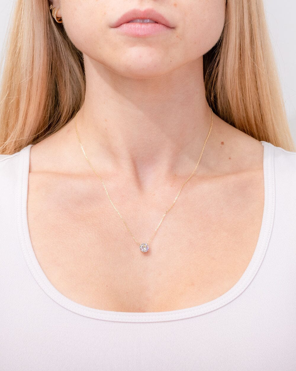 1.20ct D-VS1 Round Lab Diamond 14k Yellow Gold Pendant Necklaces Princess Bride Diamonds