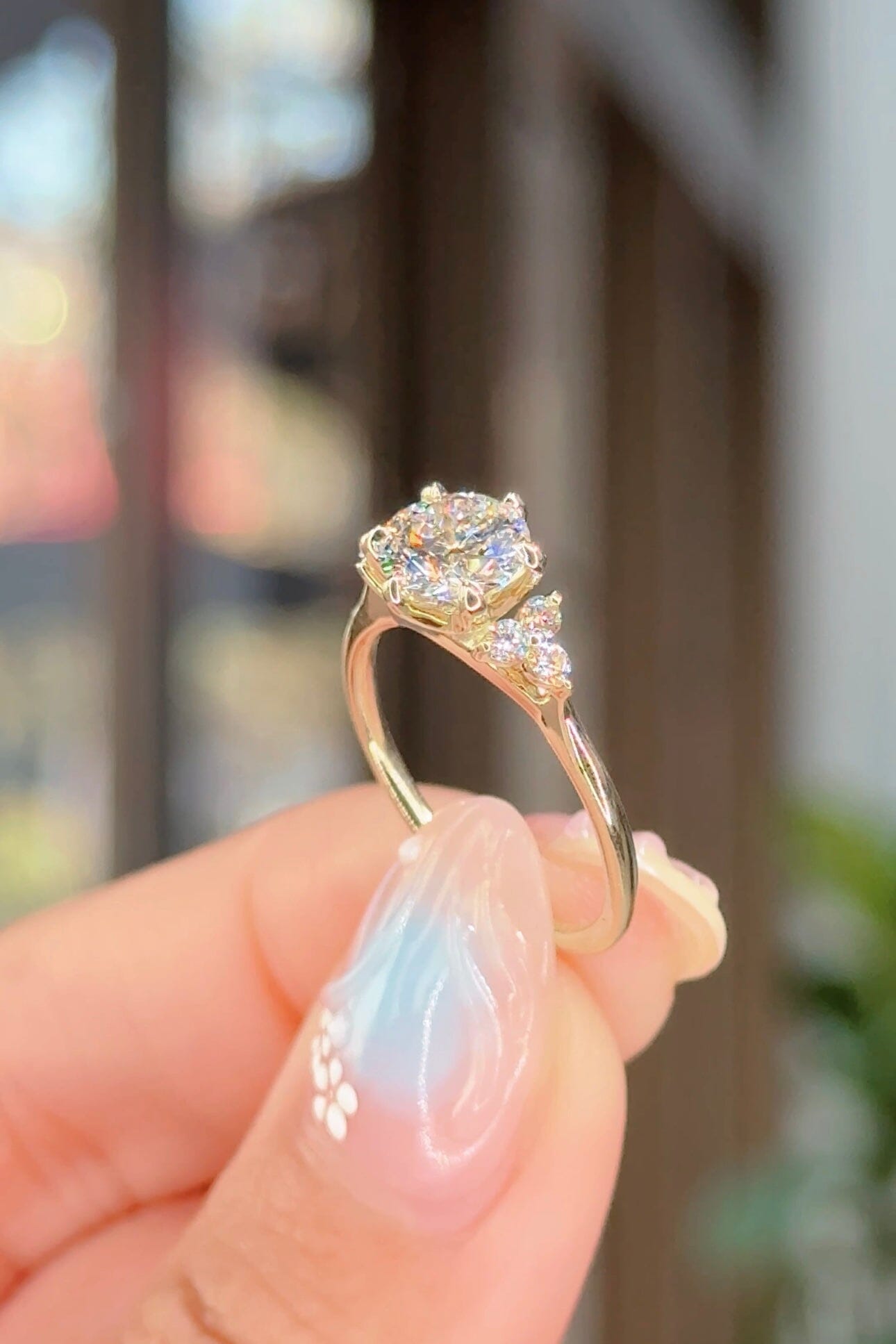 1.20ct D-VVS2 Round Lab Diamond Lindsey Engagement Rings Princess Bride Diamonds