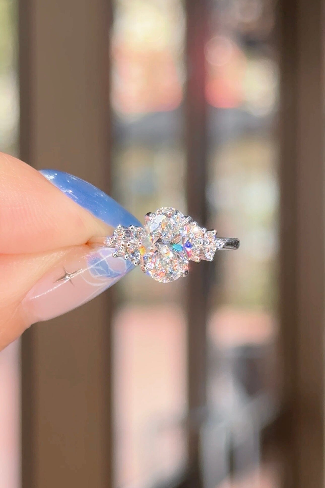 1.22ct D-VS1 Oval Lab Diamond Nova Engagement Rings Princess Bride Diamonds
