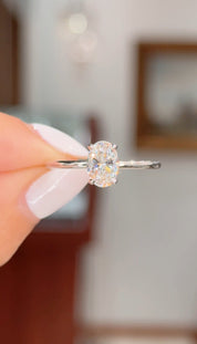 1.25ct E-VS1 Oval Lab Diamond Kayla Engagement Rings Princess Bride Diamonds