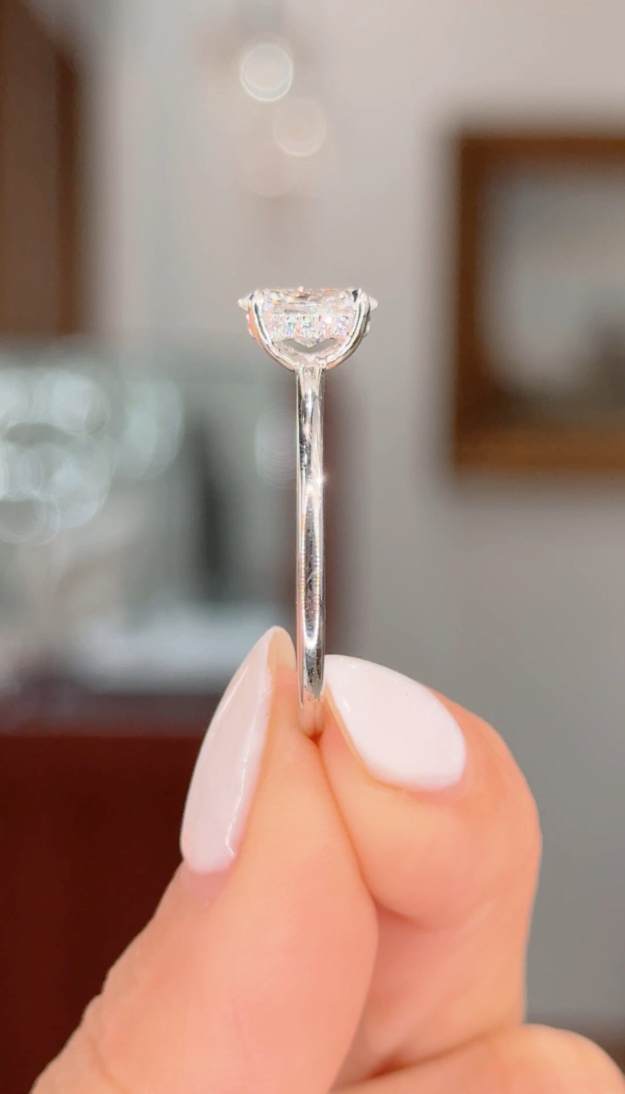 1.25ct E-VS1 Oval Lab Diamond Kayla Engagement Rings Princess Bride Diamonds