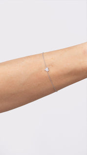 14k White Gold Pavé Heart Bracelet Bracelets Princess Bride Diamonds