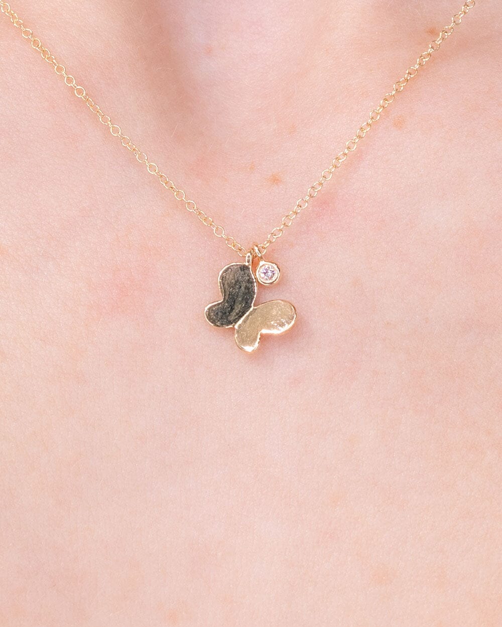 14k Yellow Gold Butterfly Necklace Necklaces Princess Bride Diamonds