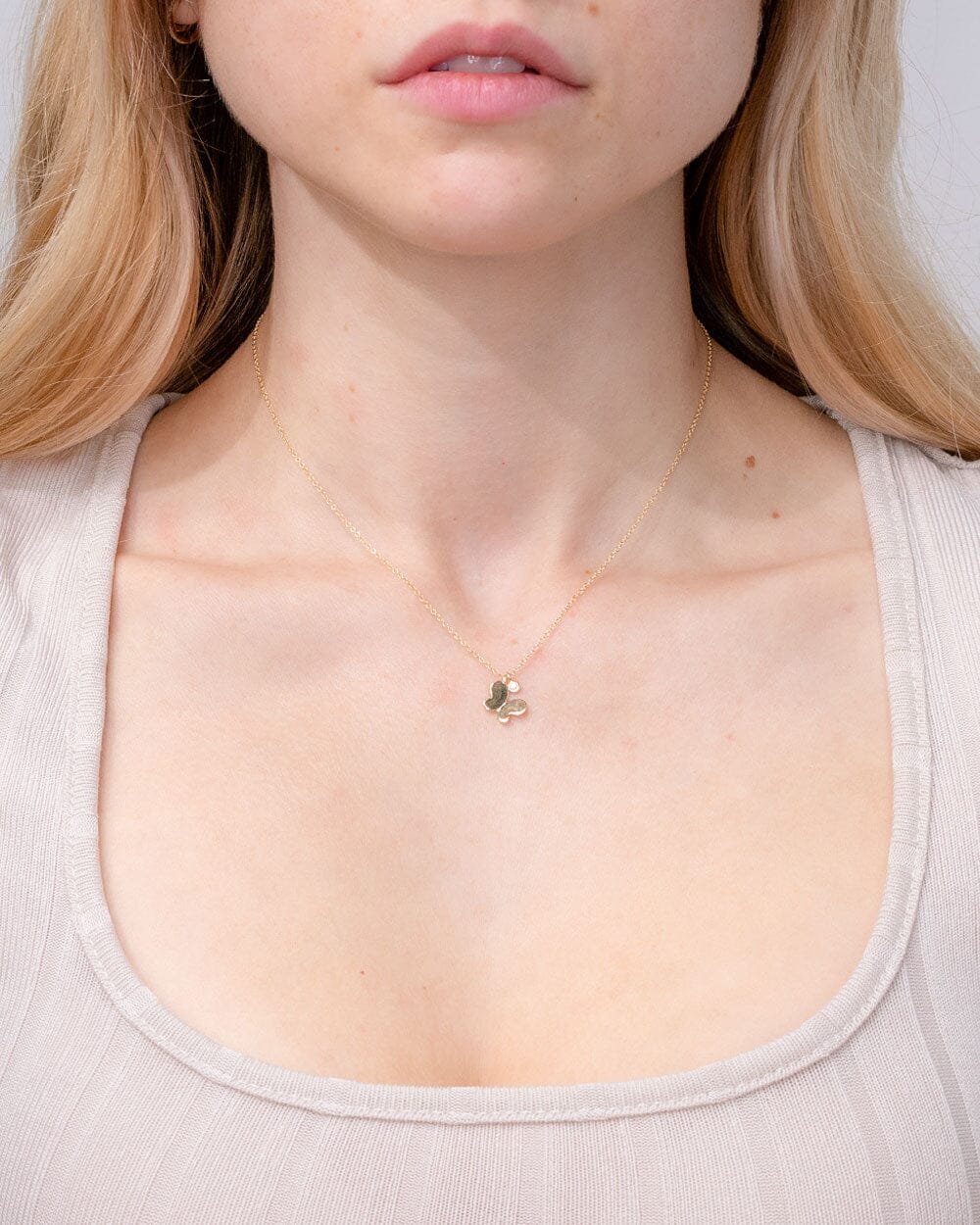 14k Yellow Gold Butterfly Necklace Necklaces Princess Bride Diamonds