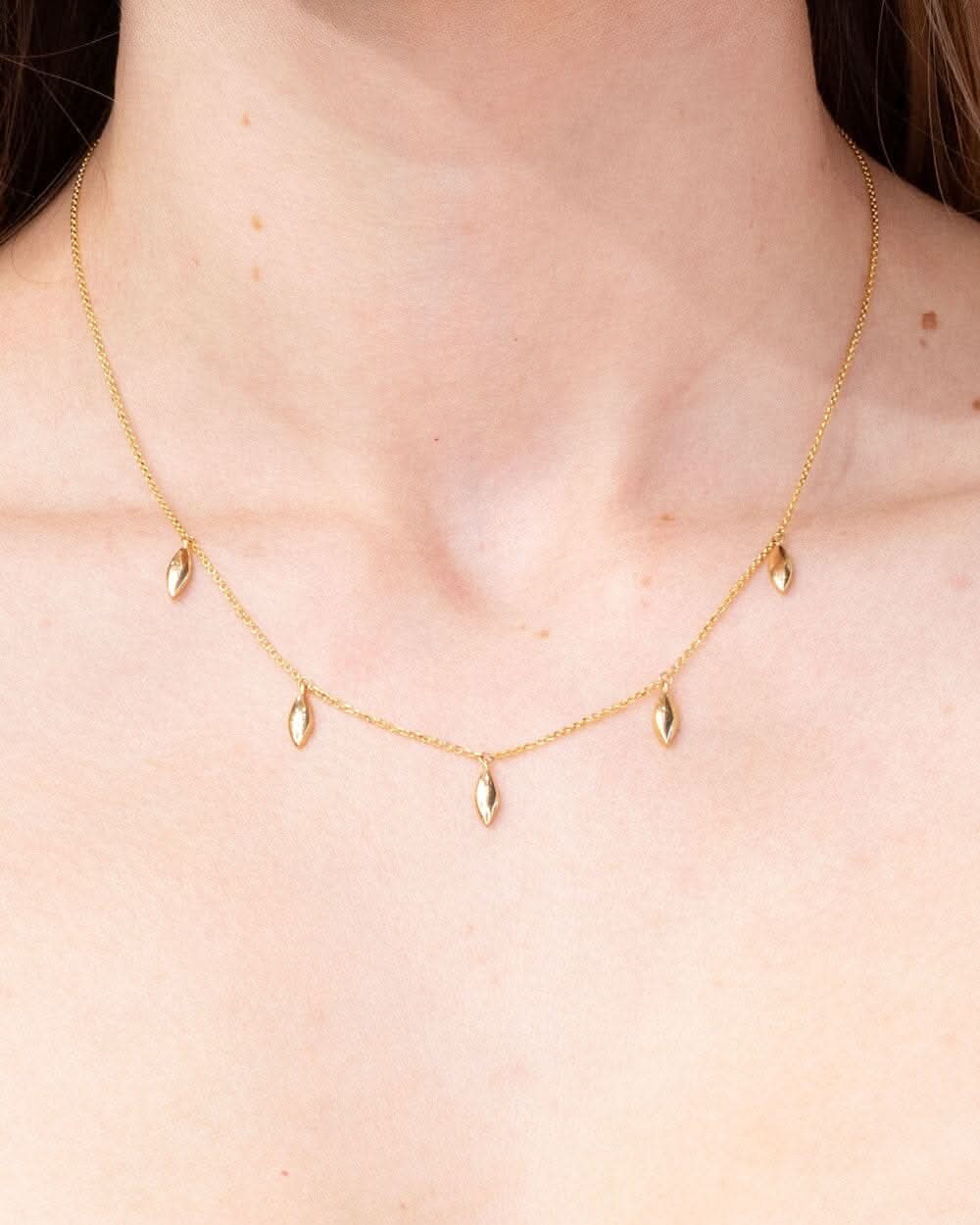 14k Yellow Gold Drop Necklace - PBD Necklaces