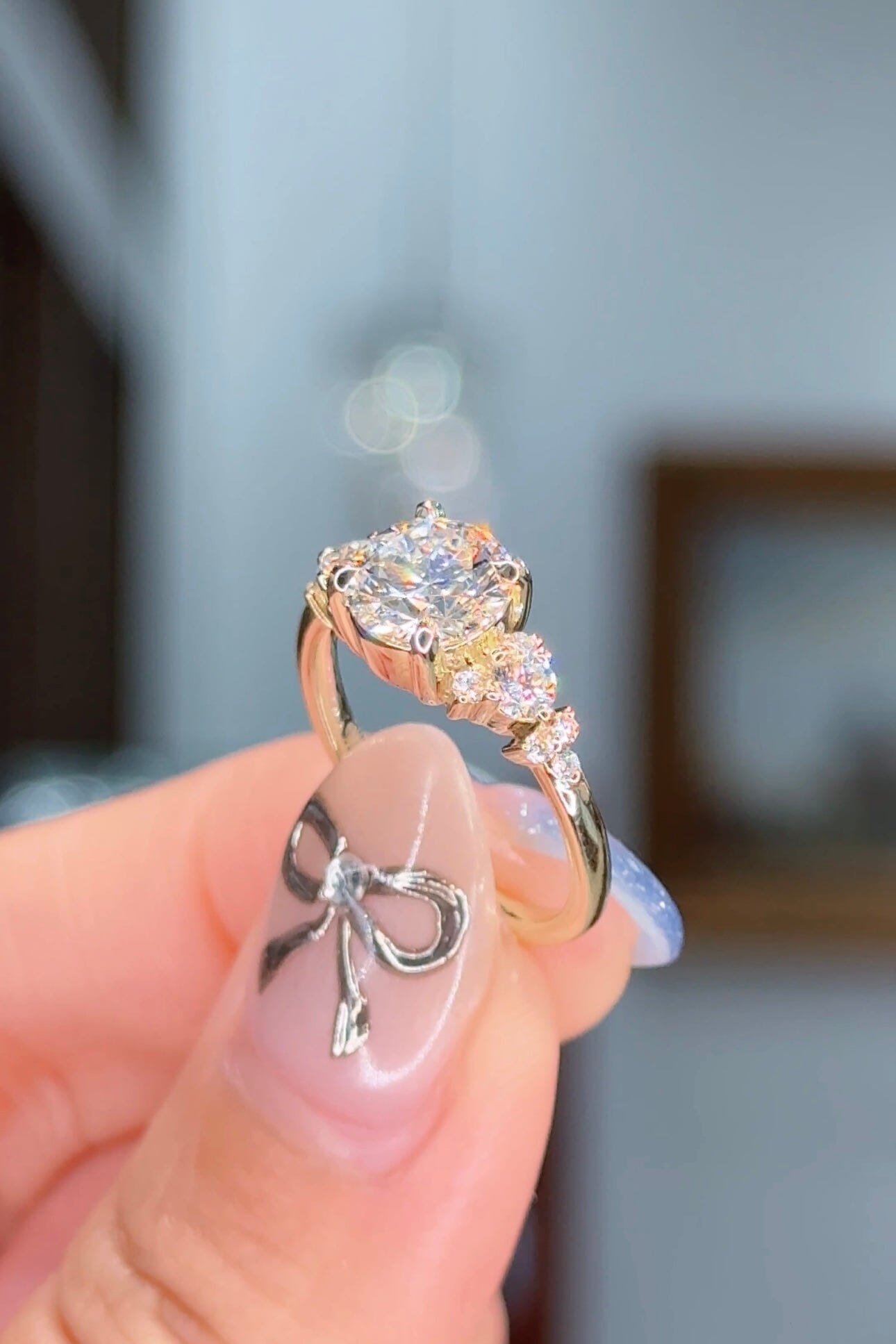 1.51ct E-VS1 Round Lab Diamond Brandi Engagement Rings Princess Bride Diamonds