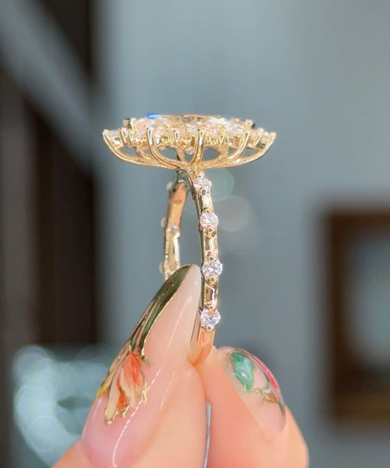 1.52ct E-VS1 Marquise Lab Diamond Kaia Engagement Rings Princess Bride Diamonds 