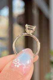 1.53ct D-VS1 Princess Lab Diamond Leah Engagement Rings Princess Bride Diamonds