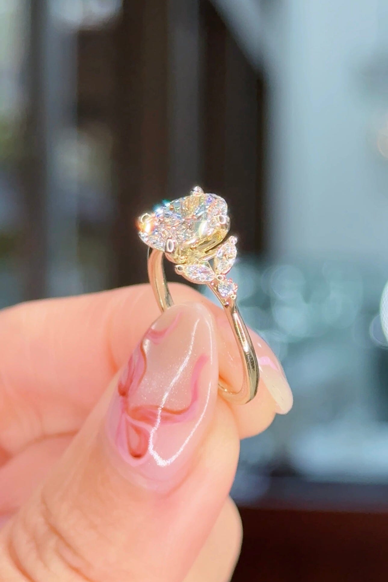 1.54ct F-VS1 Oval Lab Diamond Sarah Engagement Rings Princess Bride Diamonds