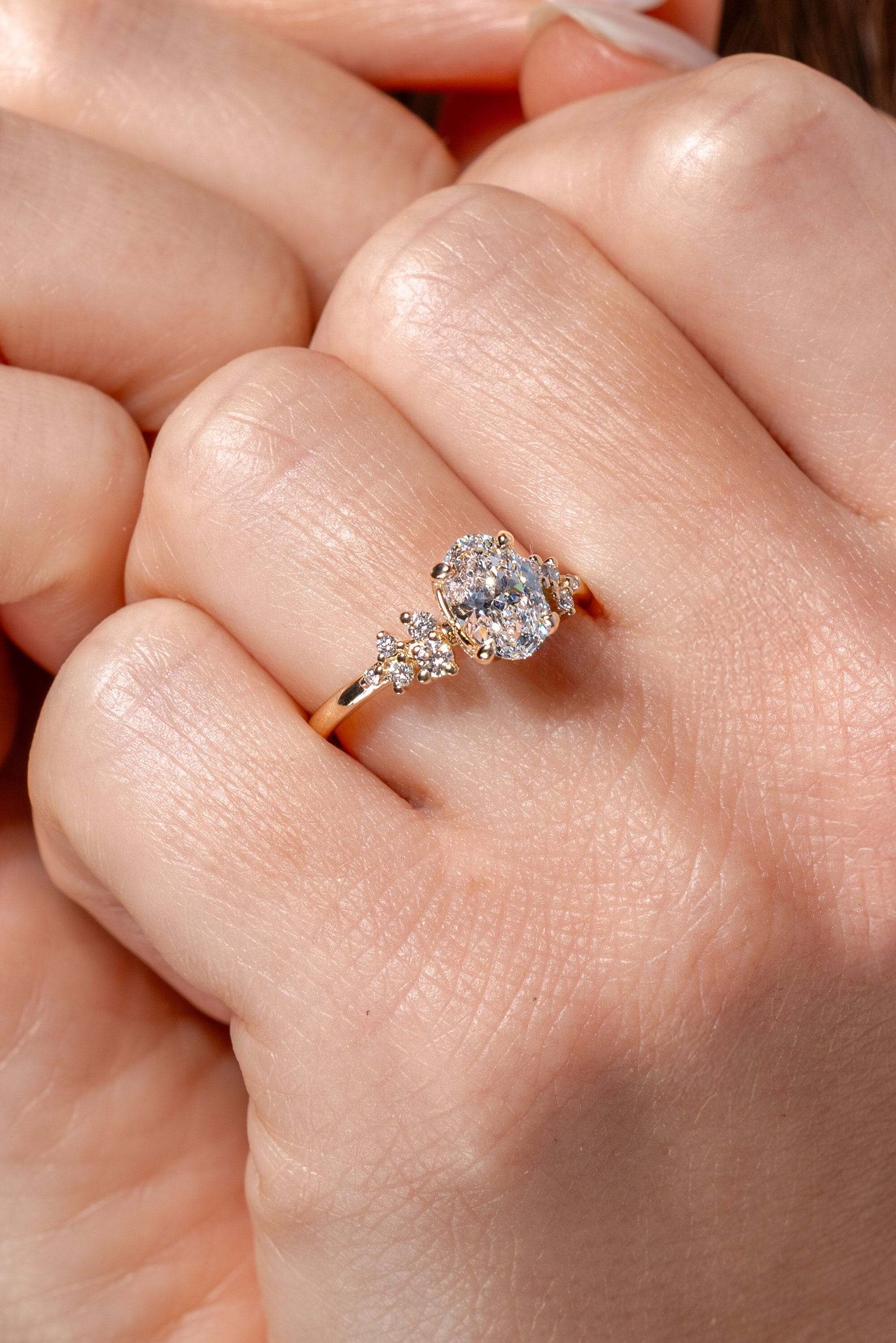 1.5ct Oval Lab Diamond Nova Engagement Rings Princess Bride Diamonds