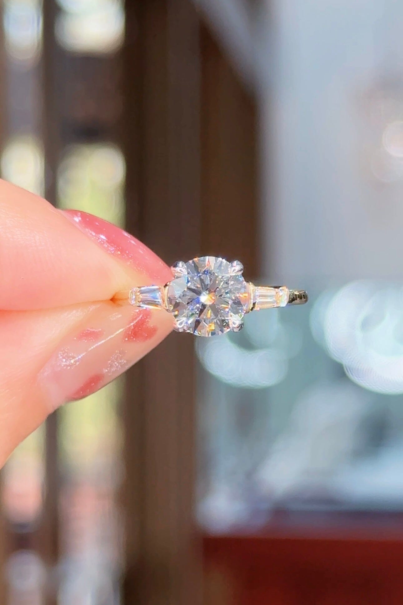1.66ct E-VS1 Round Lab Diamond Emma Engagement Rings Princess Bride Diamonds