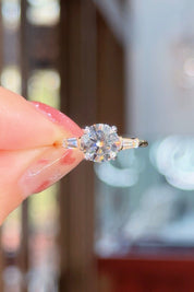 1.66ct E-VS1 Round Lab Diamond Emma Engagement Rings Princess Bride Diamonds