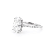 1.6mm Alice Oval Engagement Rings Princess Bride Diamonds