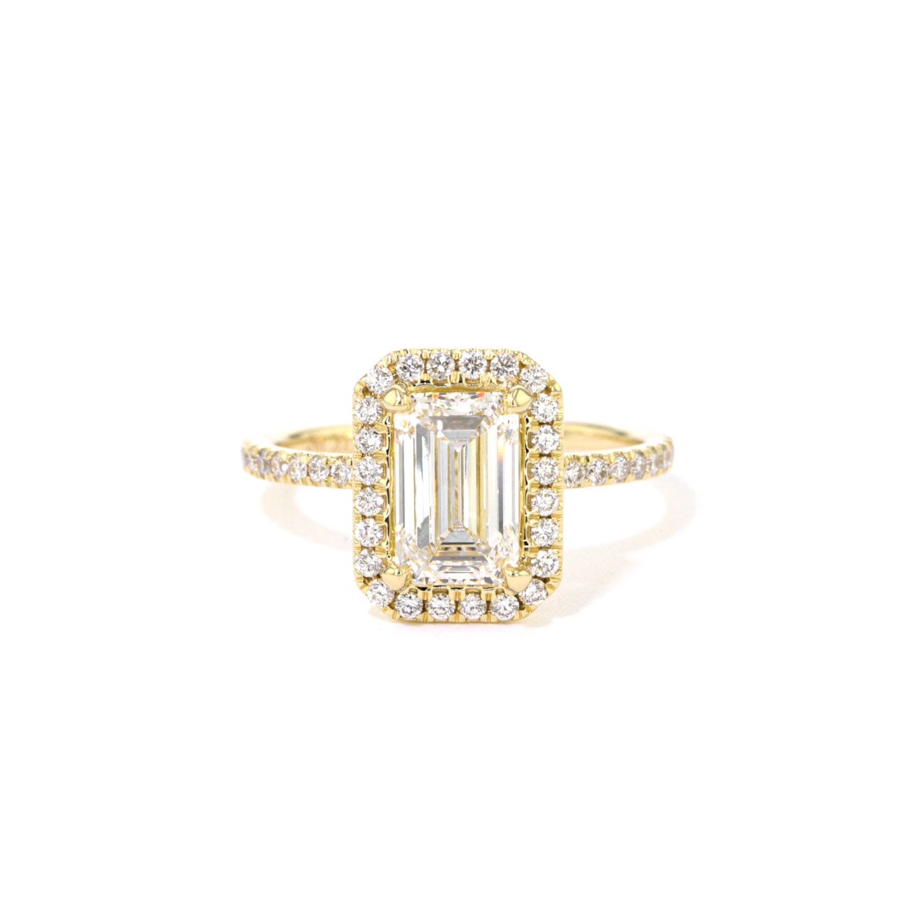 1.6mm Angela Emerald Engagement Rings Princess Bride Diamonds 