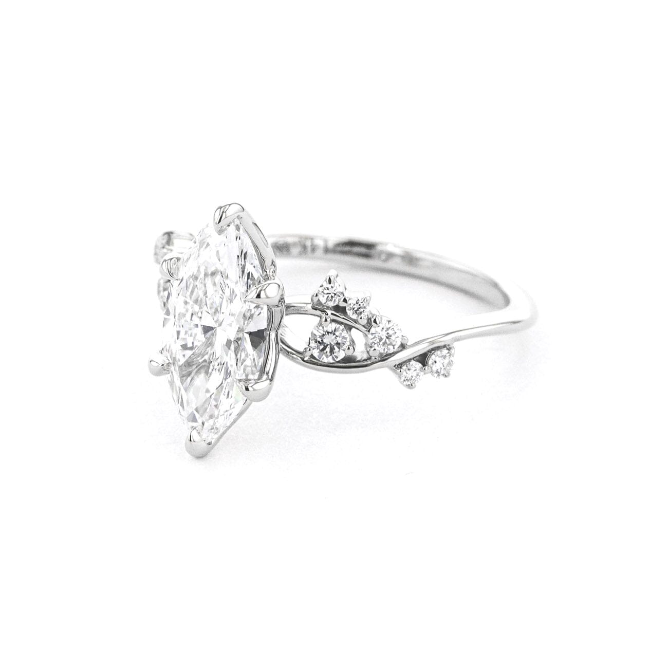 1.6mm Ariel Marquise Engagement Rings Princess Bride Diamonds
