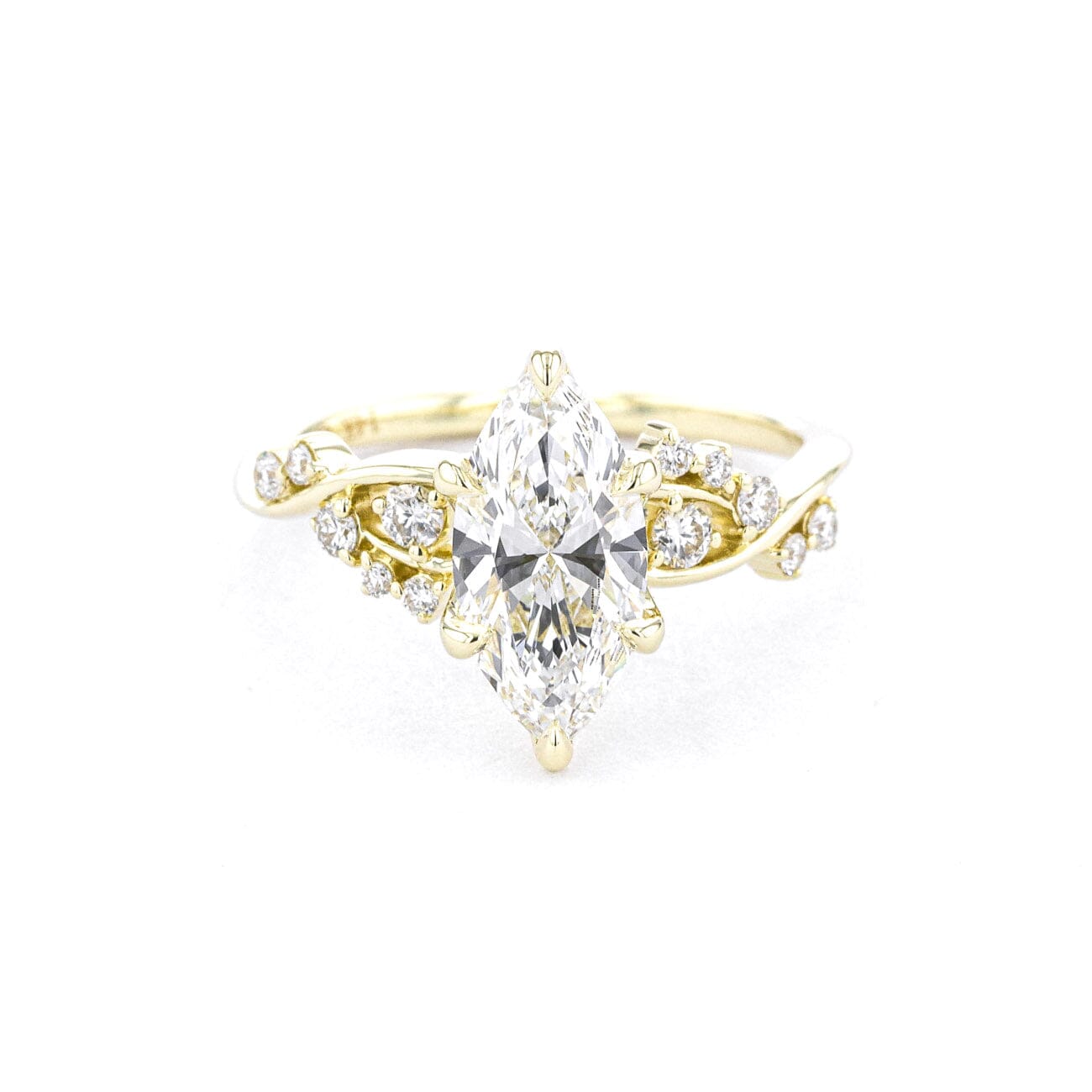 1.6mm Ariel Marquise Engagement Rings Princess Bride Diamonds
