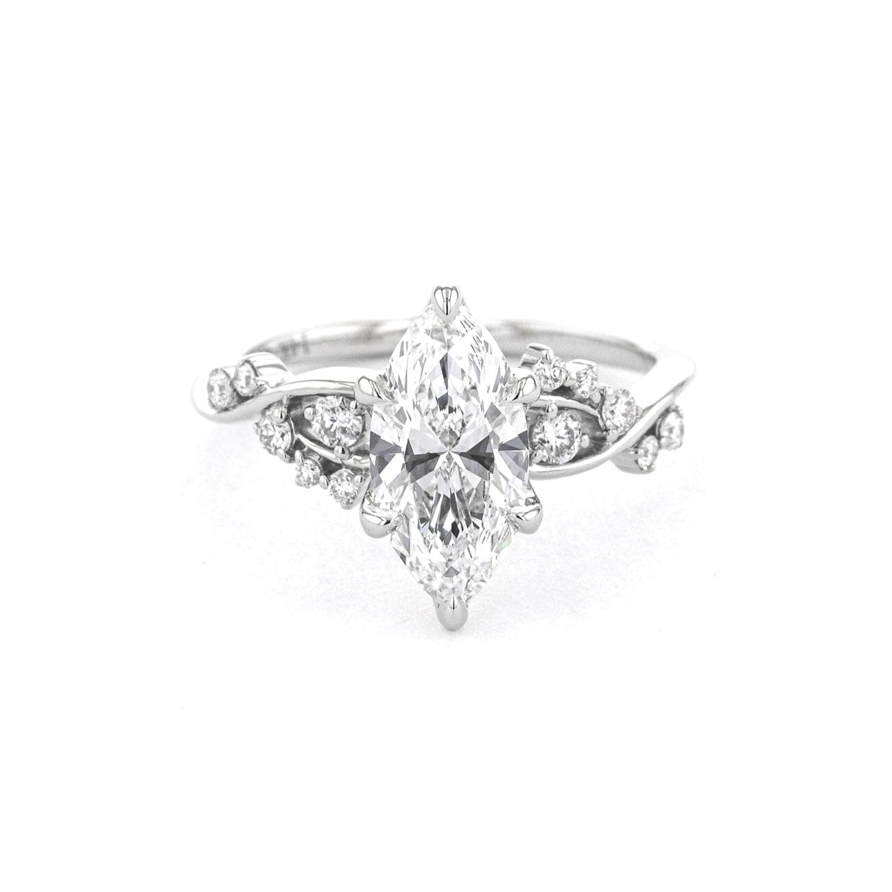 1.6mm Ariel Marquise Engagement Rings Princess Bride Diamonds