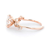1.6mm Ariel Round Engagement Rings Princess Bride Diamonds