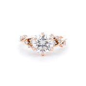 1.6mm Ariel Round Engagement Rings Princess Bride Diamonds