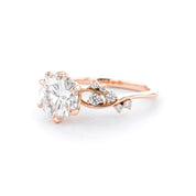 1.6mm Ariel Round Engagement Rings Princess Bride Diamonds