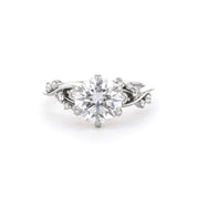 1.6mm Ariel Round Engagement Rings Princess Bride Diamonds