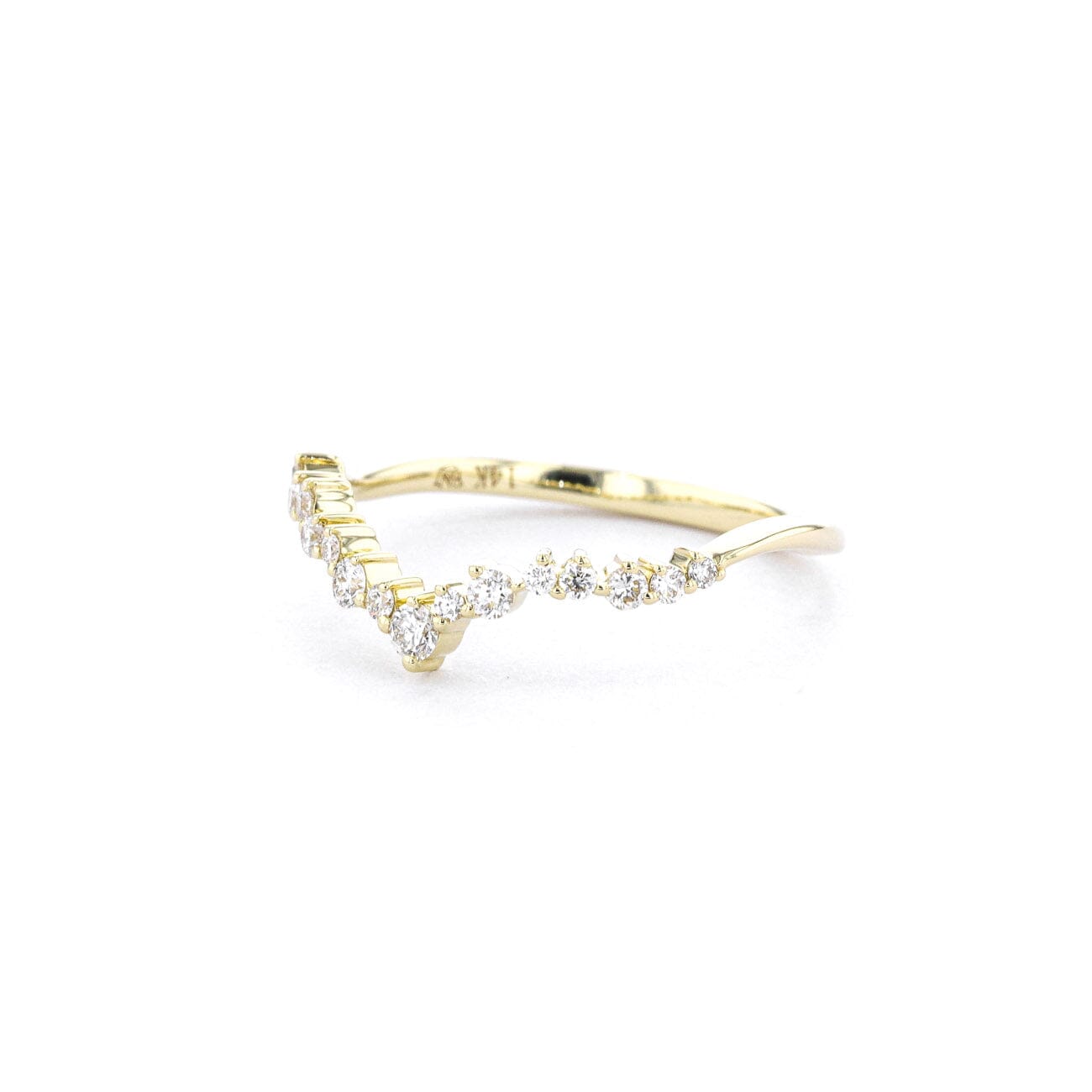 1.6mm Ariel Wedding Band Rings Princess Bride Diamonds