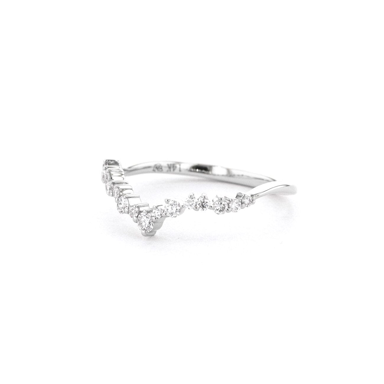 1.6mm Ariel Wedding Band Rings Princess Bride Diamonds