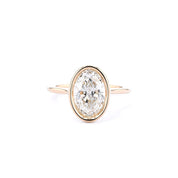 1.6mm Ava Oval High Polish Bezel Engagement Rings Princess Bride Diamonds