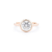 1.6mm Ava Round High Polish Bezel Engagement Rings Princess Bride Diamonds