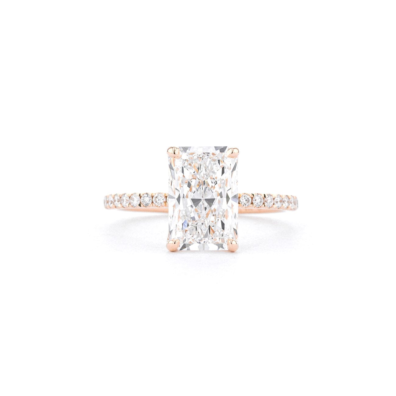 1.6mm Caraline Radiant Engagement Rings Princess Bride Diamonds