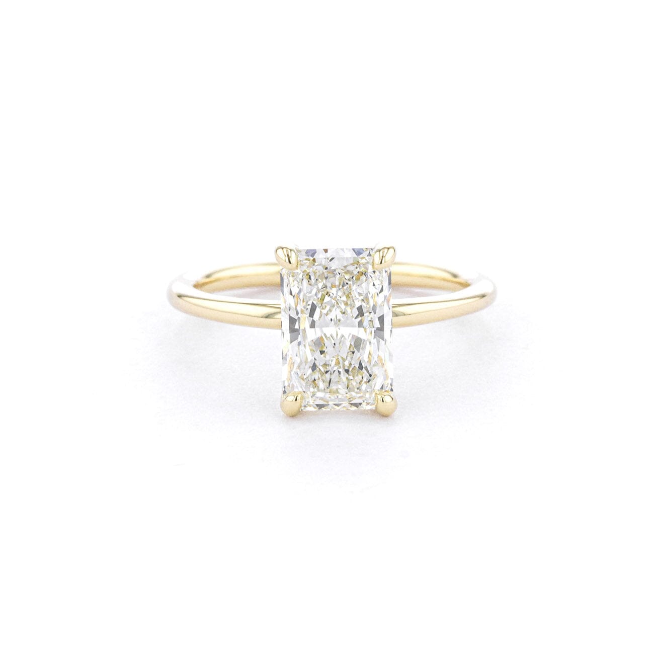 1.6mm Caraline Radiant High Polish Engagement Rings Princess Bride Diamonds