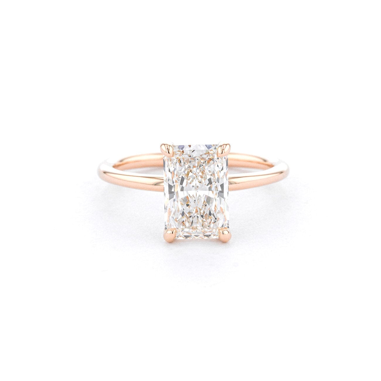 1.6mm Caraline Radiant High Polish Engagement Rings Princess Bride Diamonds