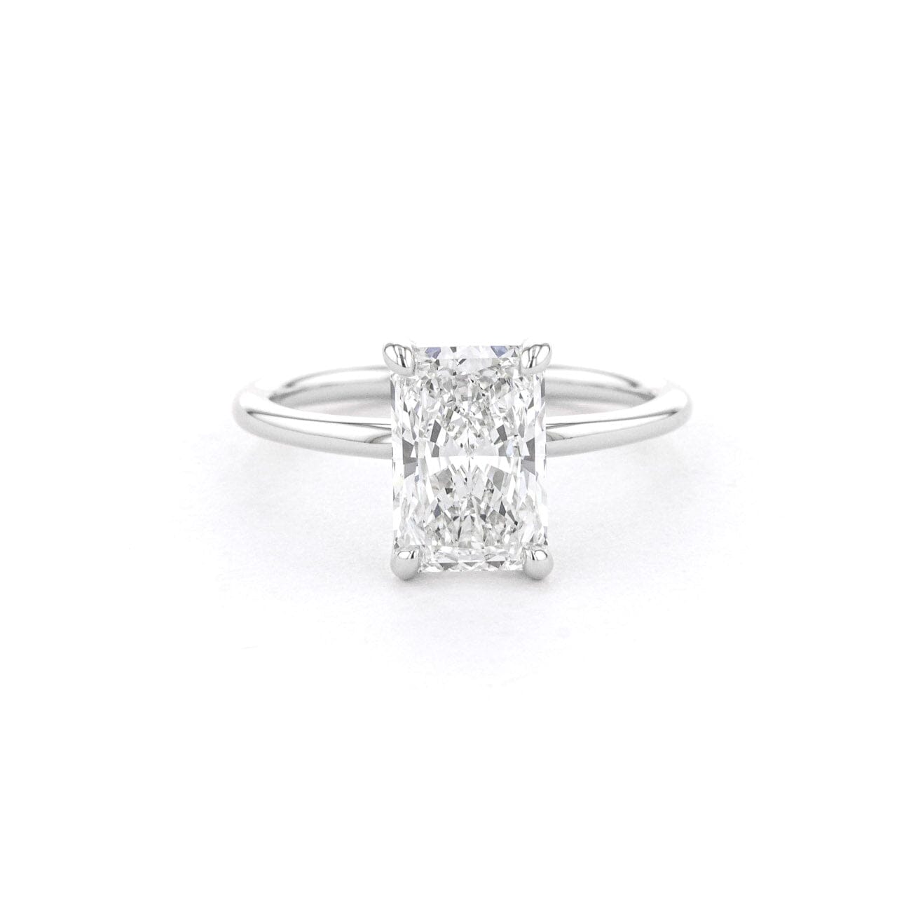 1.6mm Caraline Radiant High Polish Engagement Rings Princess Bride Diamonds