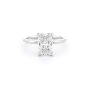 1.6mm Caraline Radiant High Polish Engagement Rings Princess Bride Diamonds