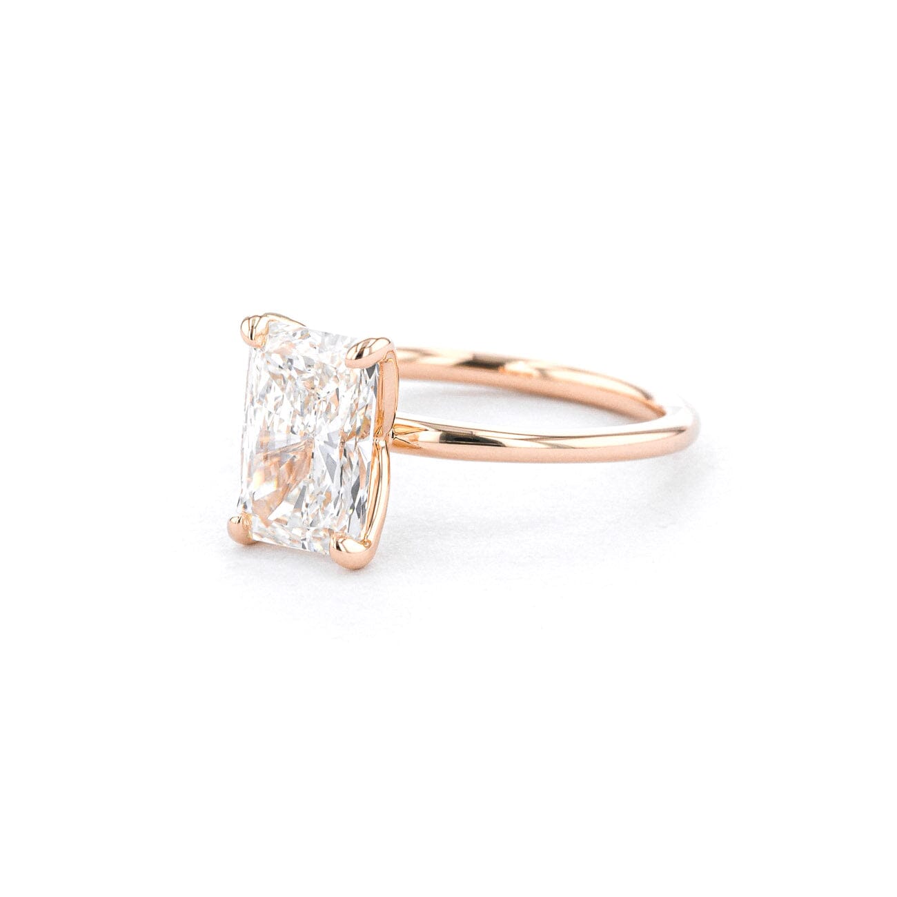 1.6mm Caraline Radiant High Polish Engagement Rings Princess Bride Diamonds